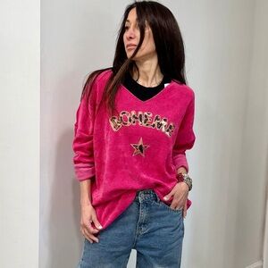 MADE IN ITALY Pink Graphic Sweater